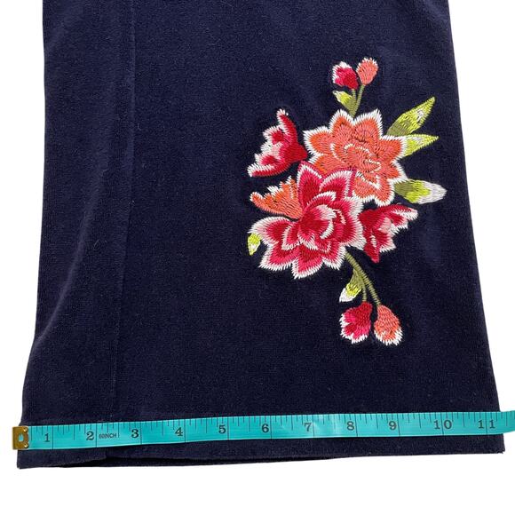 Boston Proper Embroidered Plush Terry Lounge Set | Floral Hoodie Pants Y2K NWOT - Picture 12 of 12